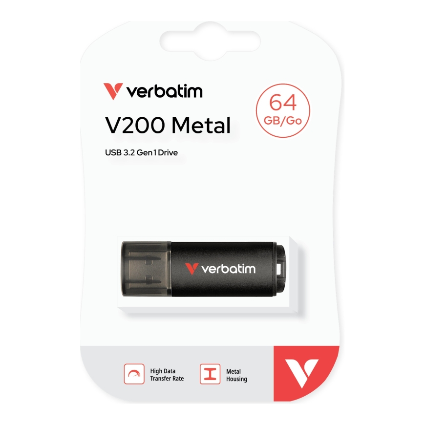 Verbatim V200 Metal USB Drive 64GB – 2