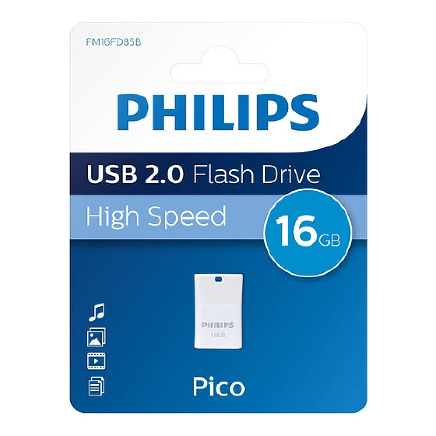 Philips FM16FD85B/00 USB flash drive 16 GB USB Type-A 2.0 Blue, White – 2