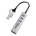 LogiLink UA0445 хаб-разветвитель USB 3.2 Gen 1 (3.1 Gen 1) Type-A + Type-C 5000 Мбит/с Серый LogiLink UA0445 хаб-разветвитель USB 3.2 Gen 1 (3.1 Gen 1) Type-A + Type-C 5000 Мбит/с Серый