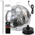 LIGHT4ME MBM 40 IR mirror disco ball silver LIGHT4ME MBM 40 IR mirror disco ball silver