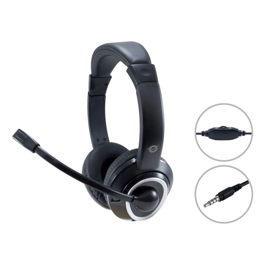 Conceptronic POLONA02B headphones/headset Wired Head-band Gaming Black – 2