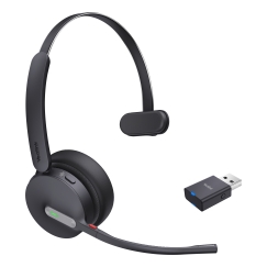 Yealink WH64 Hybrid Mono UC Austiņas Bezvadu Birojs / zvanu centrs Micro-USB Bluetooth Melns