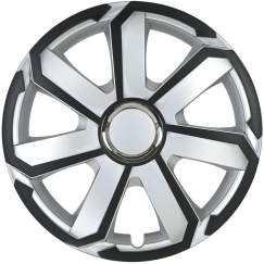 Leoplast 16" aerospin-auto-vanne musta-hopea