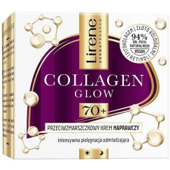 Lirene Atstatomasis kremas nuo raukšlių Collagen Glow 70+ 50ml