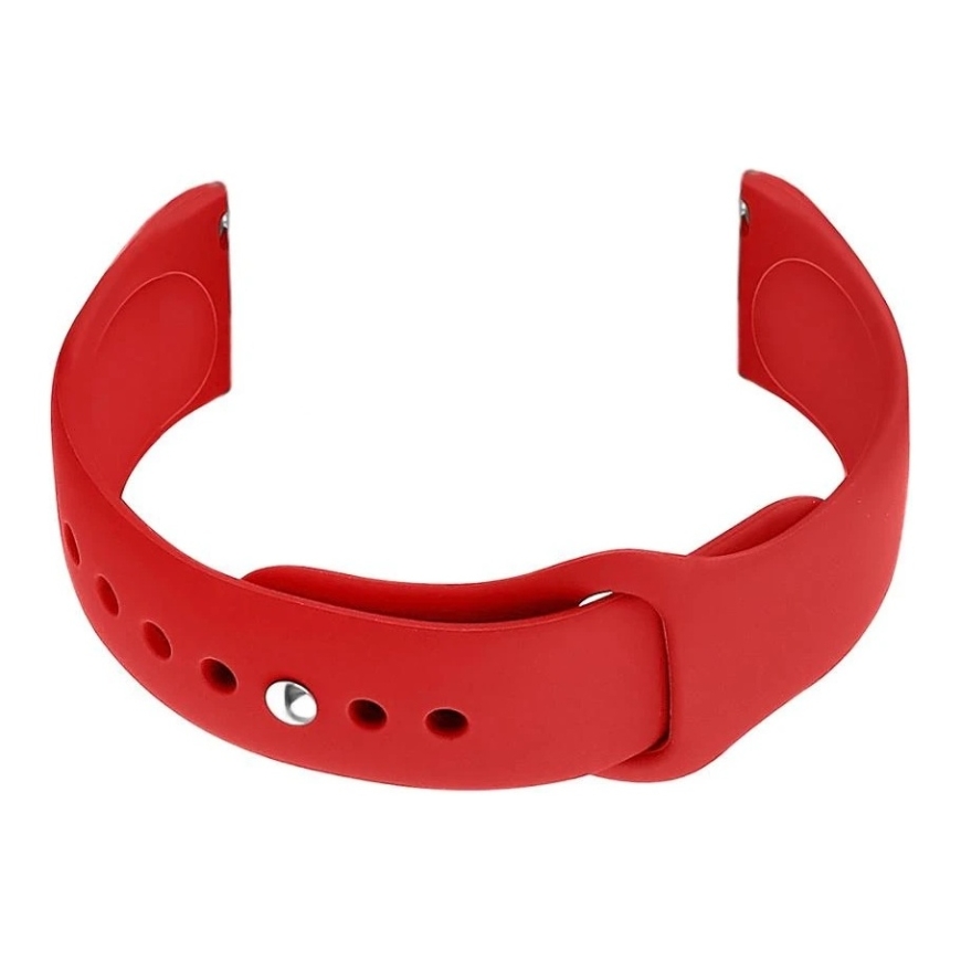 Pacific Rubber Strap U21 22mm for Watch - Red