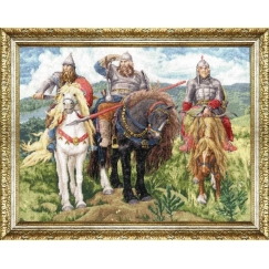 Beldizart Cross-Stitch Embroidery Kit "Bogatyrs" 30.8x23.3 cm S/KR004