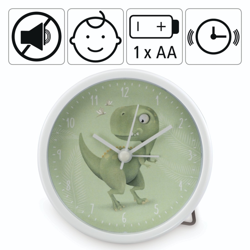 Hama Happy Dino Mechanical alarm clock Green, White – 3