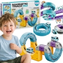 MAGNETITE RAIL CONSTRUCTION BLOCKS INTERACTIVE SET 39 pcs. USB WOOPIE