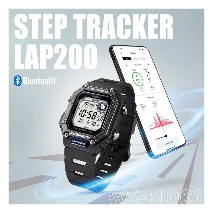 Casio Laikrodis Casio standartam WS-B1000-1AVEF