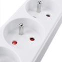 Solight extension lead, 3 socket outlets, white, 3m Solight extension lead, 3 socket outlets, white, 3m