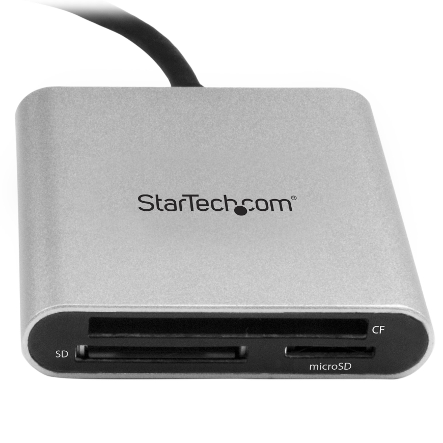 StarTech.com FCREADU3C кардридер USB 3.2 Gen 1 (3.1 Gen 1) Type-C Черный, Серебристый – 3