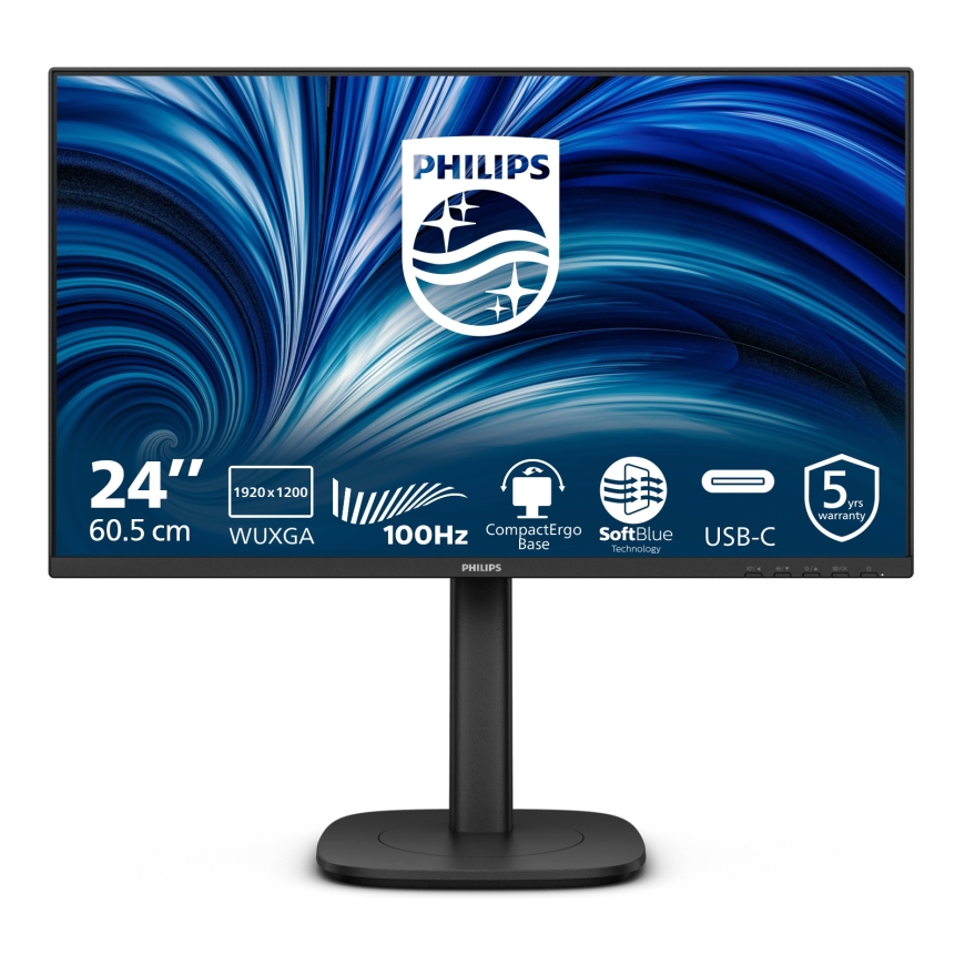 Philips 3000 series 24B2N3200D/00 kompiuterio monitorius 61,2 cm (24.1") 1920 x 1200 pikseliai WUXGA LCD Juoda – 2