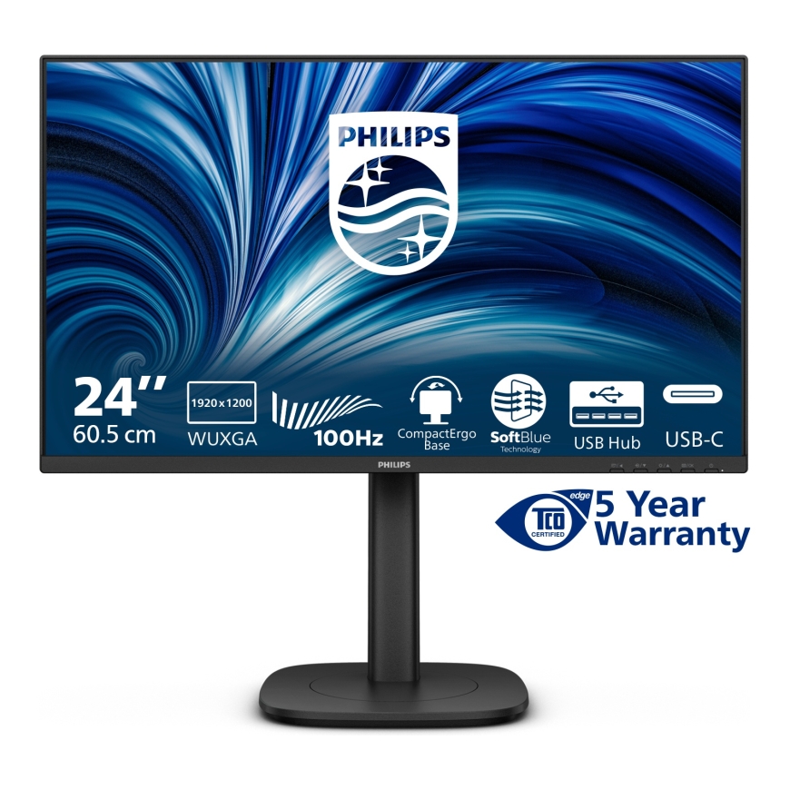Philips 3000 series 24B2N3200D/00 PC lamekuvar 61,2 cm (24.1") 1920 x 1200 pikslit WUXGA LCD Must – 4
