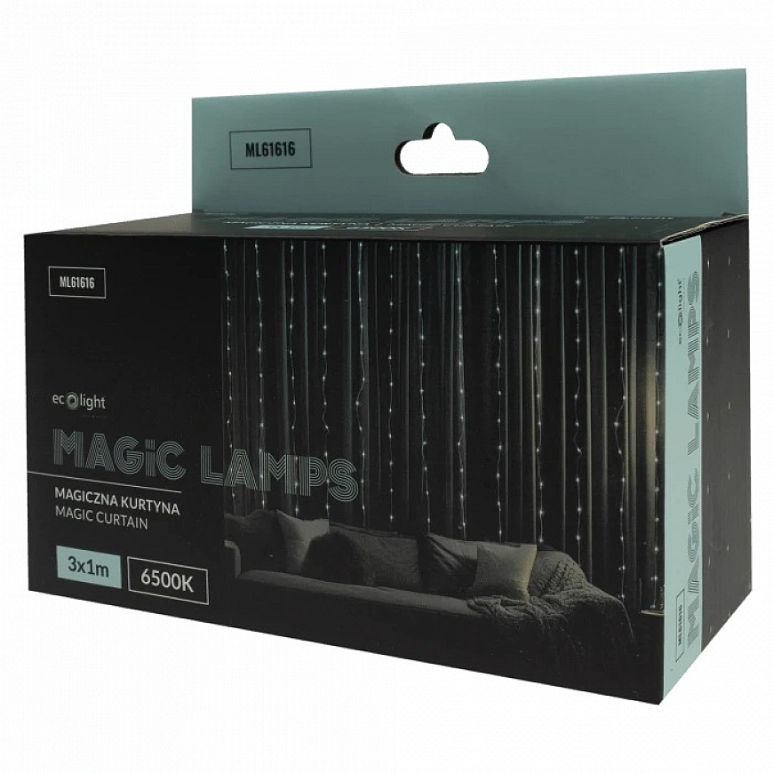 Eco Light Burvīgā aizkaru gaisma 200LED 3m*1m 6500K, DC5V