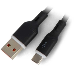 USB A į USB C 2.0 laidas su foniniu apšvietimu - silikoninis - 1 m - Akyga AK-USB-62