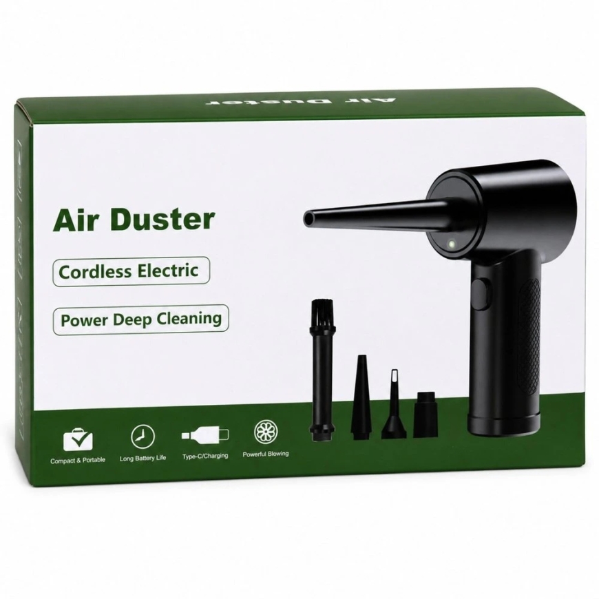 Lean Electric Electric Dust Blower Compressor Brush Head Set – 3
