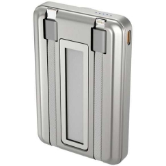 "Spello ForcePack 4in1" 10000mAh magnetic wireless power bank SM75 | titanium color