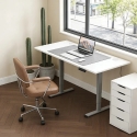 Adjustable Height Table Up Up Bjorn II Gray, Top L White