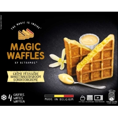 Frozen Belgian waffles "Magic Waffles" with cottage cheese cream filling, 4 x 80 g