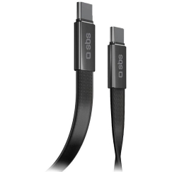 Kaabel SBS USB-C/USB-C, 60W, 1m, Lame ühendus, Must