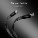 SBS USB-C/USB-C Cable, 60W, 1m, Flat Connector, Black