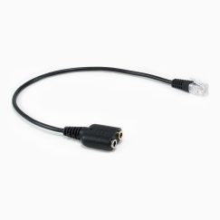 Equip 147944 audiokaabel 0,25 m RJ-9 2 x 3.5mm Must