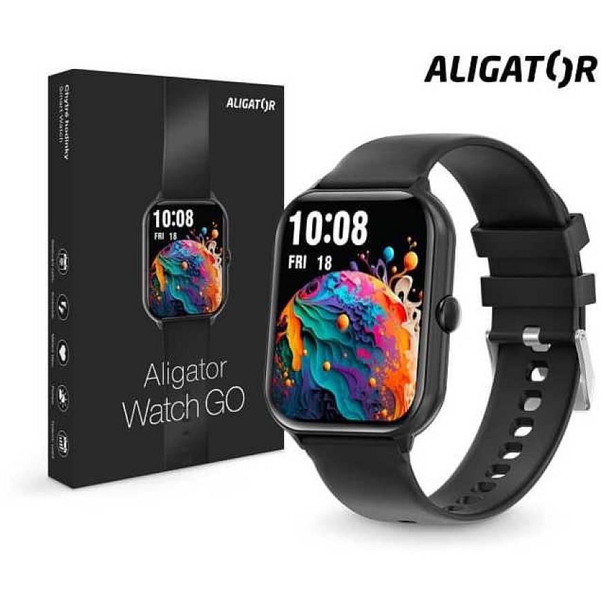Умные часы Aligatoriaus laikrodis GO черные