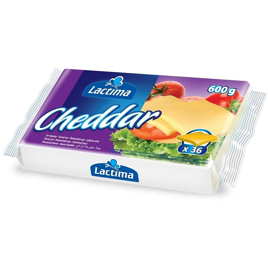 Lactima lydytas sūris ČEDDAR, 600 g