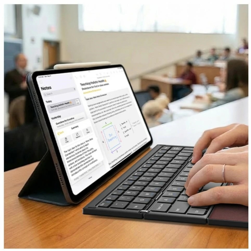 SODI ZO1T Tri-Fold Bluetooth Keyboard with Touchpad Red – 3
