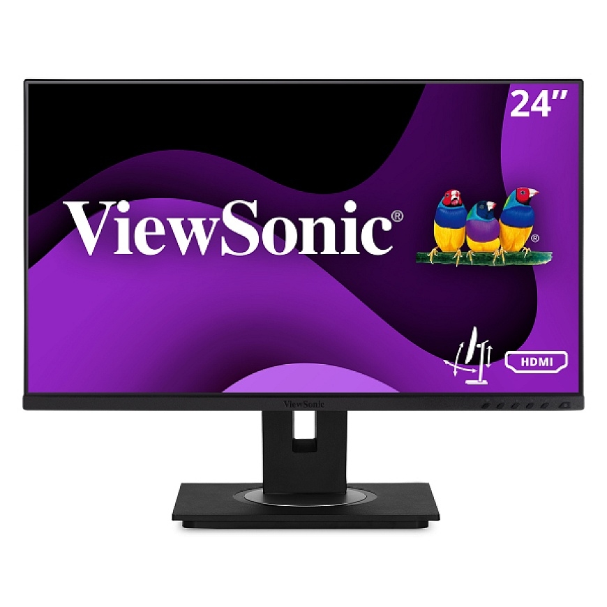 Viewsonic VG Series VG2448a monitori 61 cm (24") 1920 x 1080 pikseļi Full HD LED Melns