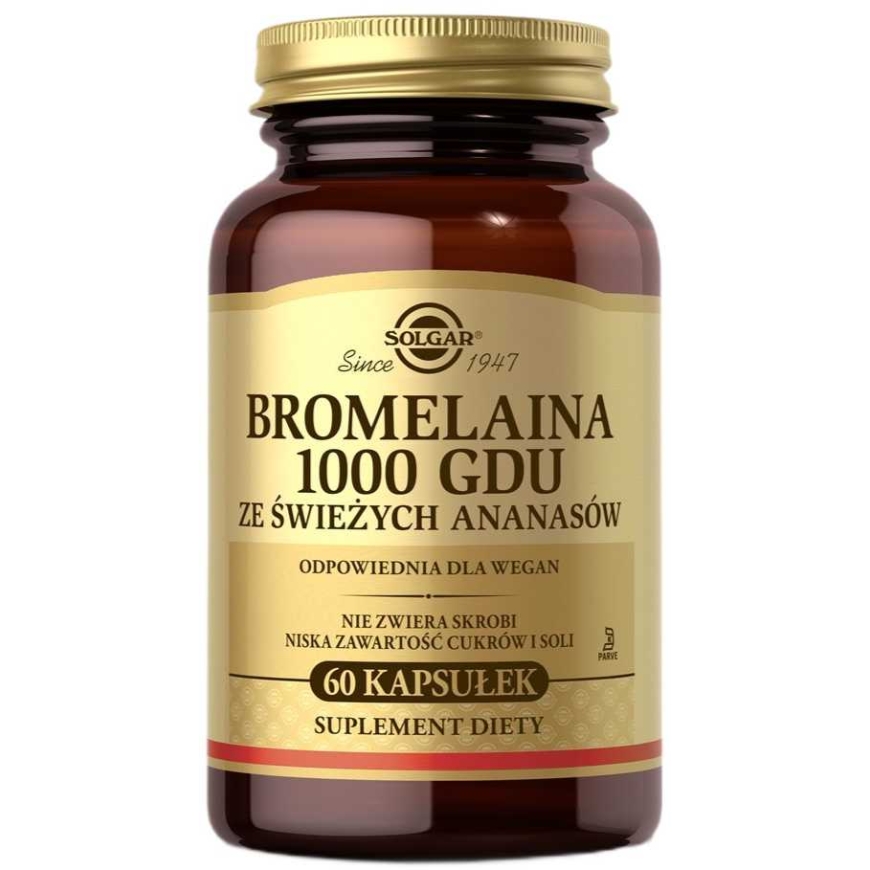 Solgar Bromelaino toidulisand, 60 kapslit