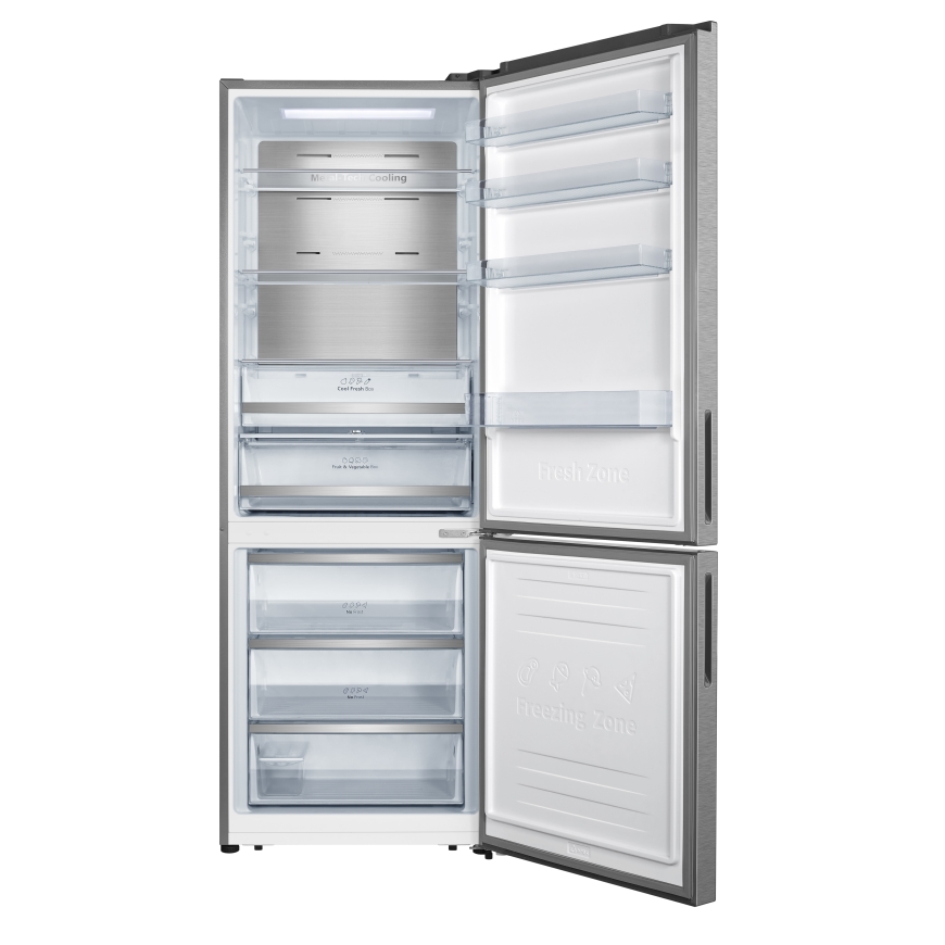 Hisense RB645N4BIE fridge-freezer Freestanding 495 L E Stainless steel – 5