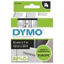 DYMO D1 Standard - Black on Transparent - 12mm