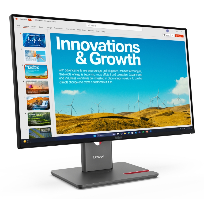 Lenovo ThinkVision P24QD-40 PC lamekuvar 60,5 cm (23.8") 2560 x 1440 pikslit Quad HD LCD Must – 3