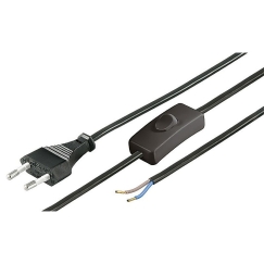 Power cable AC with connector and switch, load capacity 2.5A