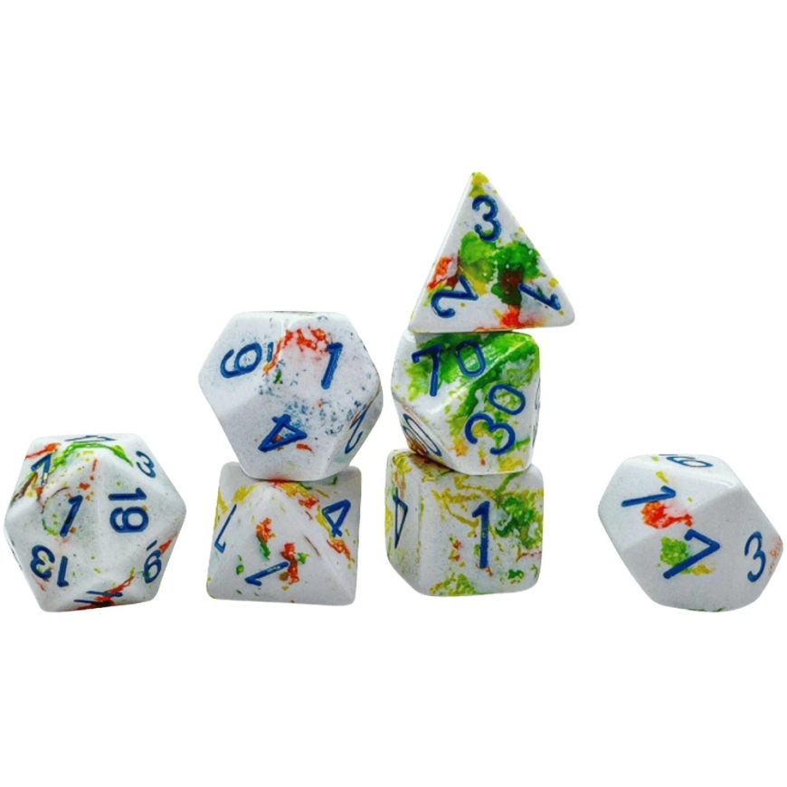 Chessex polihedrisko Breezy/mēlna 7-kubu komplekts