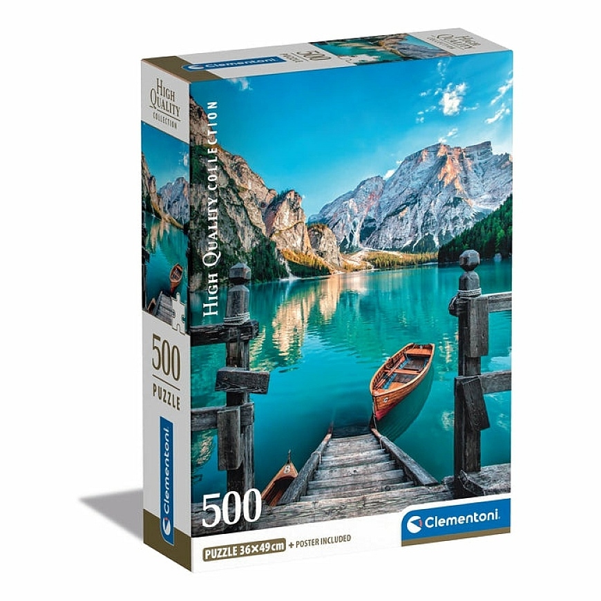 Clementoni High Quality Collection Braies Lake Puzle 500 pcs Ainava