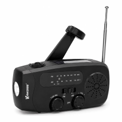 Vakoss FM-3660K FM/AM Emergency Radio with Dynamo / Flashlight / Power Bank / Solar Panel