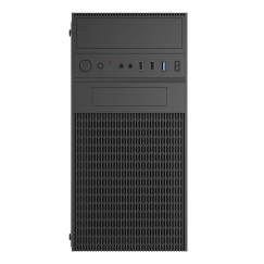 Akyga Micro ATX korpus AK19BK USB-C + USB 3.0 + 2x USB 2.0 musta ilma PSuta Micro Tower Musta