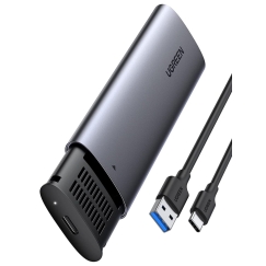 Ugreen 10903 корпус для накопителя Корпус твердотельного диска Черный, Серый M.2