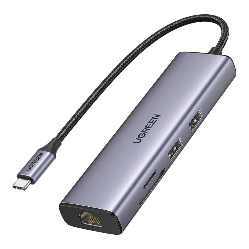 Ugreen USB-C to 2*USB3.0+HDMI+RJ 45+SD&TF+PD port Hub – 2