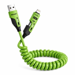 Vakoss MLU680G 4-in-1 Cable 1.5m 60W 3A QC/PD Green