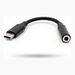 Vakoss TC-5681 Austiņu adapteris (USB-C uz 3.5mm Mini-Jack) – Melns