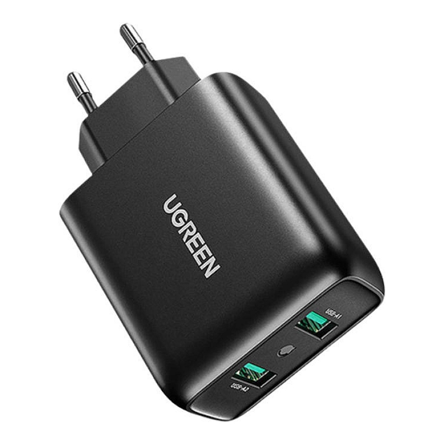 Fast Charger UGREEN, 2xUSB-A, 18W, PD 3.0 EU(black)