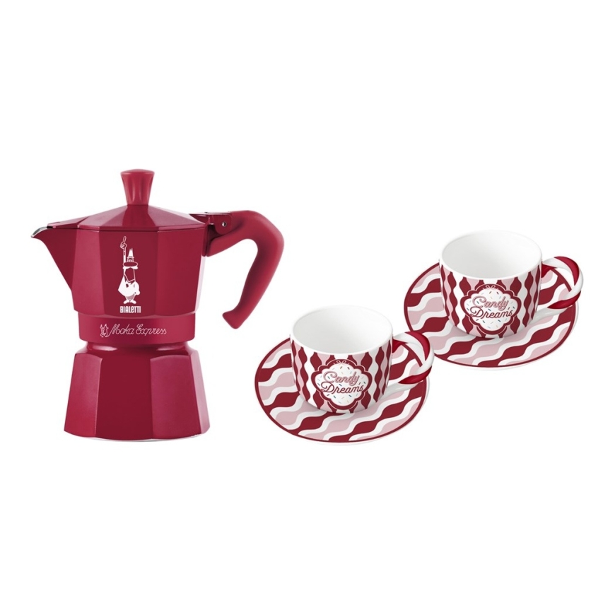 Bialetti Kafijas pagatavotāja komplekts 3 krūzēm