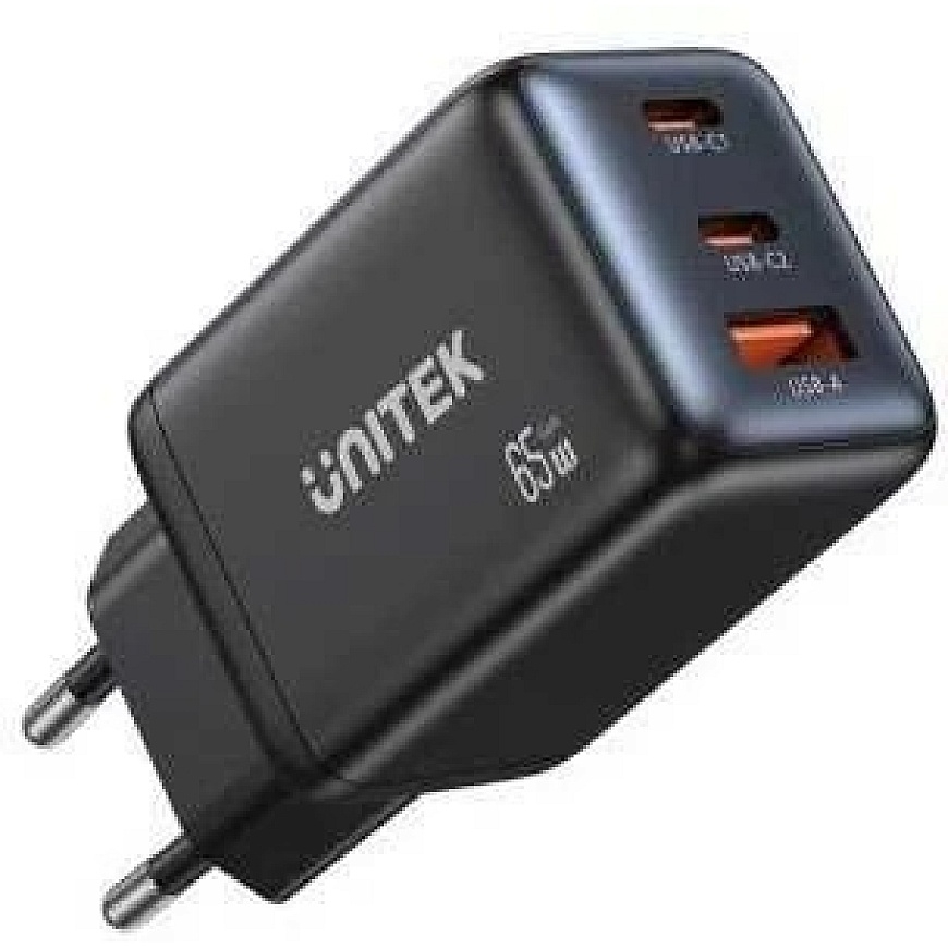 Unitek tīkla lādētājs 3-portu GaN 65W