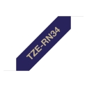 Brother TZE-RN34 label-making tape Gold on navy Brother TZE-RN34 label-making tape Gold on navy