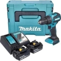 Makita DHP490RTJ Cordless Impact Drill 18V, BL, 13mm, 65 Nm, 2x5.0Ah, DC18RC, Makpac2