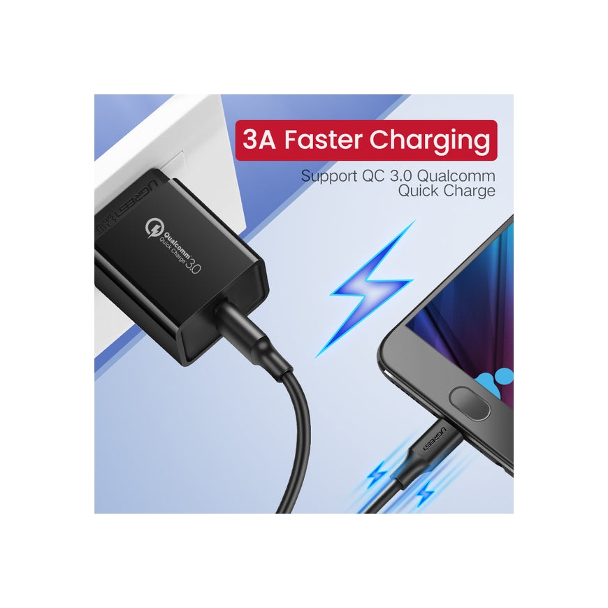 Ugreen 60135 USB-kaapeli USB 2.0 0,5 m USB A Micro-USB B 0,48 Gbit/s Musta – 3
