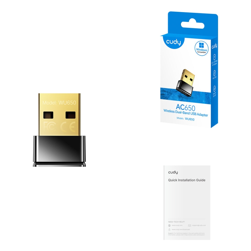 Cudy WU650 tīkla karte WLAN 433 Mbit/s – 3